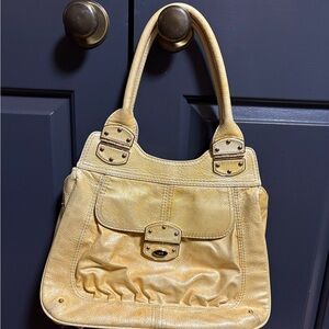 Rafe Gold Yellow Leather Shoulder Bag